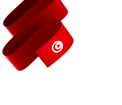 Tunisia flag element design national independence day banner ribbon png