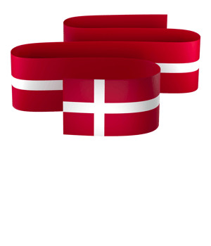 Denmark flag element design national independence day banner ribbon png