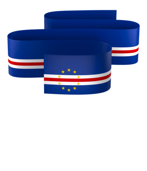Cabo Verde flag element design national independence day banner ribbon png
