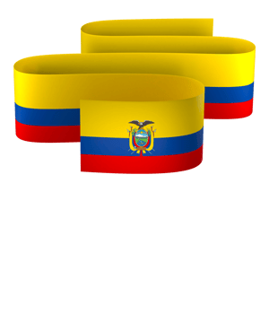 Ecuador flag element design national independence day banner ribbon png