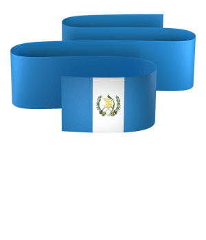 Guatemala flag element design national independence day banner ribbon png