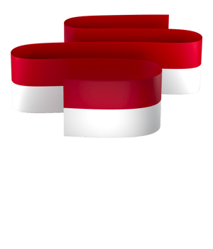 Indonesia flag element design national independence day banner ribbon png
