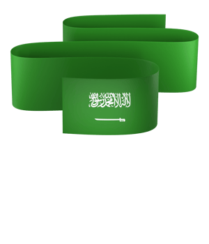 Saudi Arabia flag element design national independence day banner ribbon png