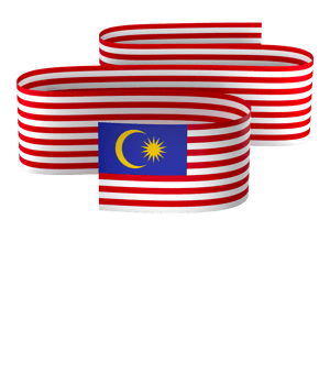 Malaysia flag element design national independence day banner ribbon png
