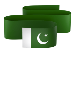 Pakistan flag element design national independence day banner ribbon png