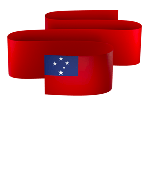 Samoa flag element design national independence day banner ribbon png