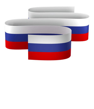 Russia flag element design national independence day banner ribbon png