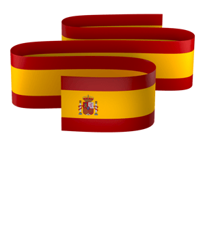 Spain flag element design national independence day banner ribbon png