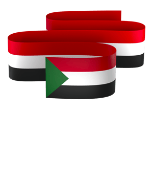 Sudan flag element design national independence day banner ribbon png