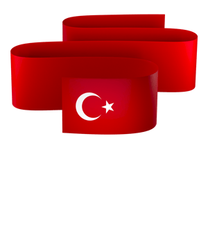 Turkey flag element design national independence day banner ribbon png
