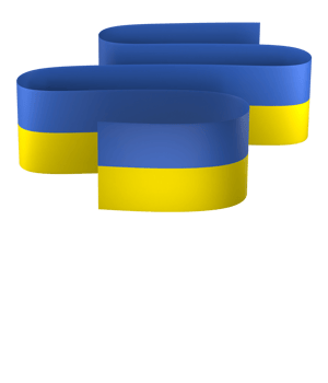 Ukraine flag element design national independence day banner ribbon png
