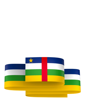 Central African Republic flag element design national independence day banner ribbon png