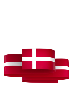 Denmark flag element design national independence day banner ribbon png