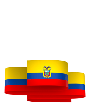 Ecuador flag element design national independence day banner ribbon png