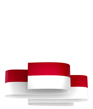 Indonesia flag element design national independence day banner ribbon png
