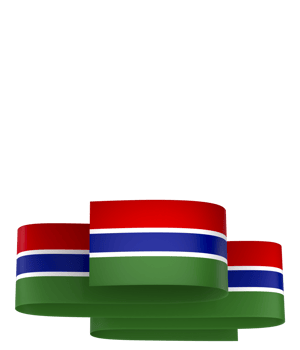 The Gambia flag element design national independence day banner ribbon png