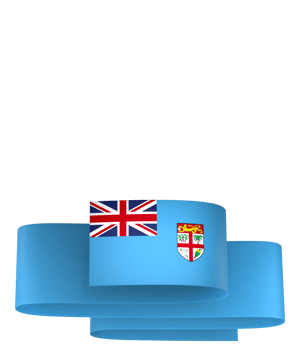 Fiji flag element design national independence day banner ribbon png
