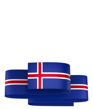 Iceland flag element design national independence day banner ribbon png