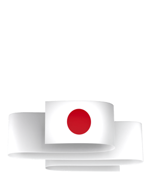 Japan flag element design national independence day banner ribbon png