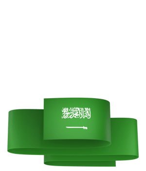 Saudi Arabia flag element design national independence day banner ribbon png