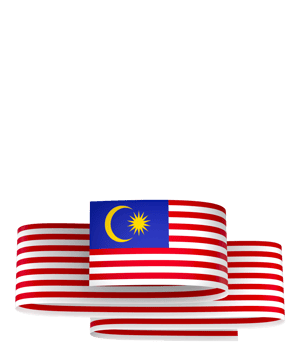 Malaysia flag element design national independence day banner ribbon png