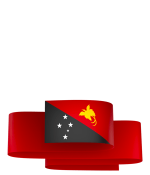Papua New Guinea flag element design national independence day banner ribbon png