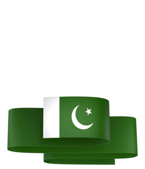 Pakistan flag element design national independence day banner ribbon png