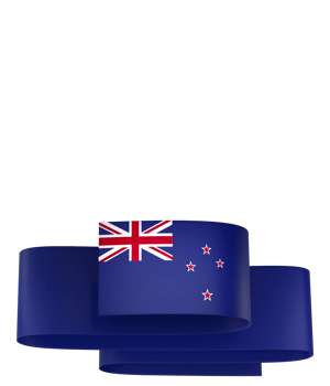 New Zealand flag element design national independence day banner ribbon png