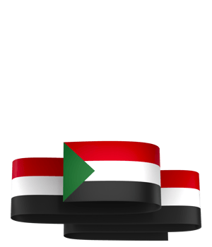 Sudan flag element design national independence day banner ribbon png