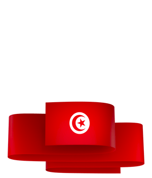 Tunisia flag element design national independence day banner ribbon png