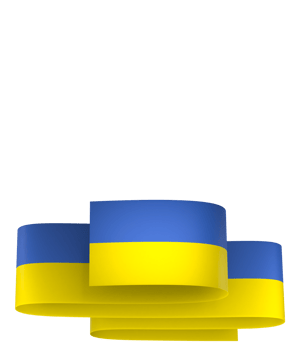 Ukraine flag element design national independence day banner ribbon png