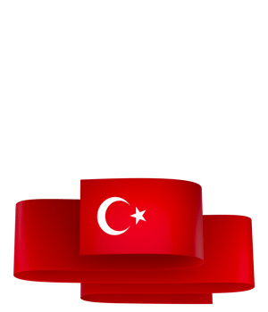 Turkey flag element design national independence day banner ribbon png