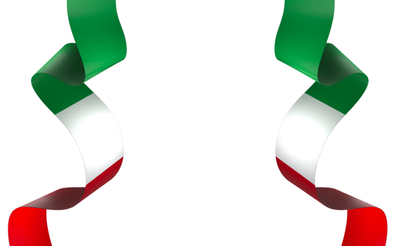 Italy flag element design national independence day banner ribbon png