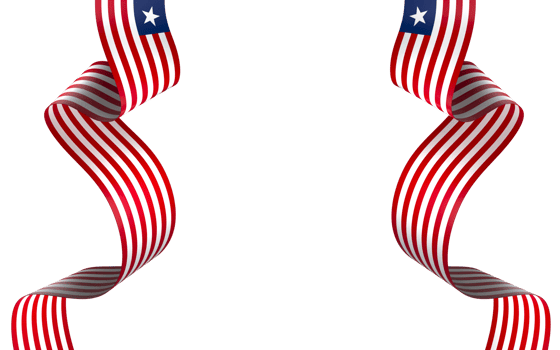 Liberia flag element design national independence day banner ribbon png