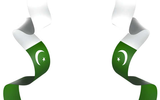 Pakistan flag element design national independence day banner ribbon png