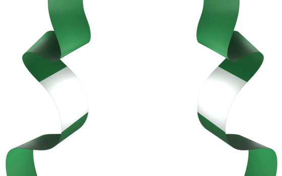 Nigeria flag element design national independence day banner ribbon png