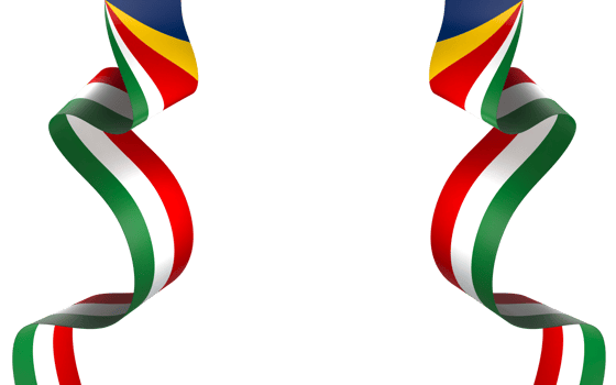 Seychelles flag element design national independence day banner ribbon png