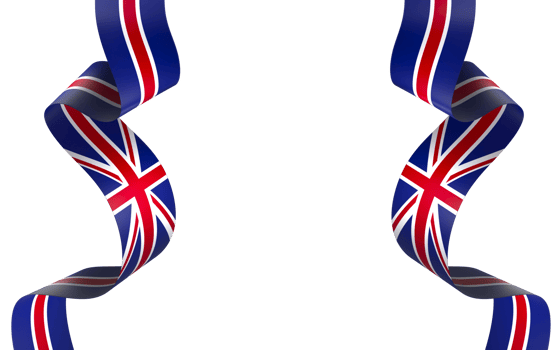 United Kingdom flag element design national independence day banner ribbon png