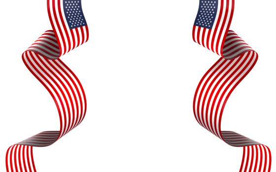 United States flag element design national independence day banner ribbon png