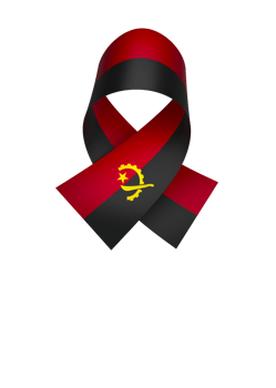 Angola flag element design national independence day banner ribbon png