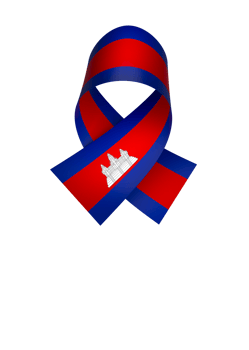 Cambodia flag element design national independence day banner ribbon png