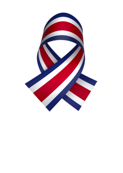 Costa Rica flag element design national independence day banner ribbon png