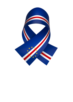 Cabo Verde flag element design national independence day banner ribbon png