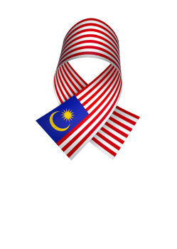 Malaysia flag element design national independence day banner ribbon png