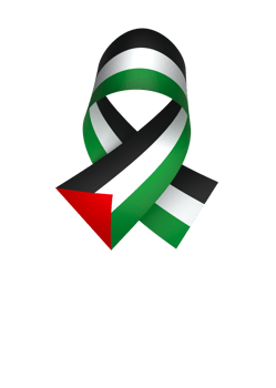 Palestine flag element design national independence day banner ribbon png