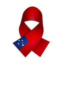 Samoa flag element design national independence day banner ribbon png