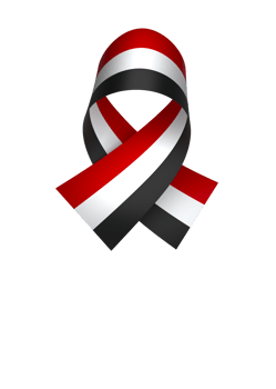 Yemen flag element design national independence day banner ribbon png