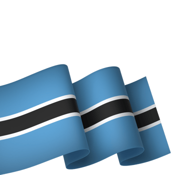 Botswana flag element design national independence day banner ribbon png