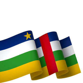 Central African Republic flag element design national independence day banner ribbon png