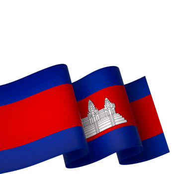 Cambodia flag element design national independence day banner ribbon png